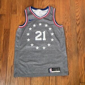Nike Joel Embiid Philadelphia 76ers City Edition Swingman Jersey Gray size M